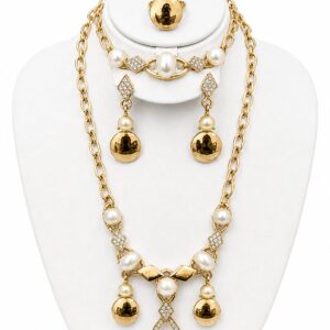 Luxury Pearl Gold Jewelry Set