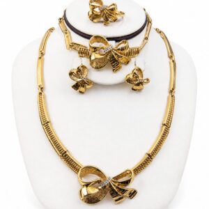 Luxury Gold Bow Jewelry Set