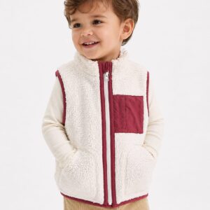 Kids White Winter Vest