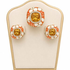 Luxury Orange Crystal Mini Jewelry Set